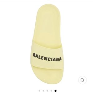 Brand new Balenciaga pastel yellow slides size 37